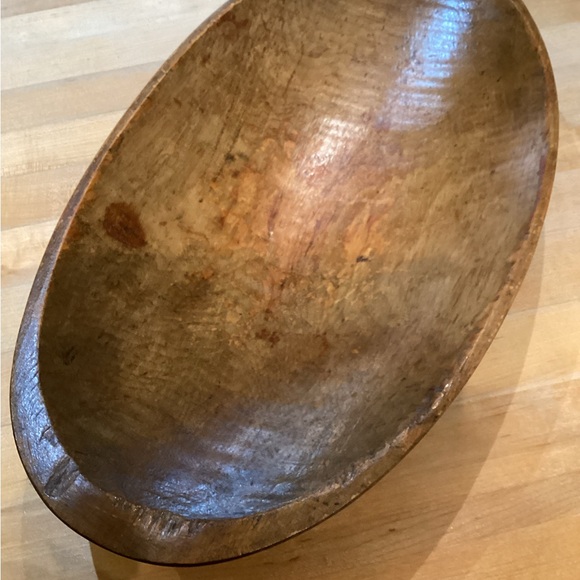 Antique Hand-Chiseled Bread Bowl - Picture 2 of 5